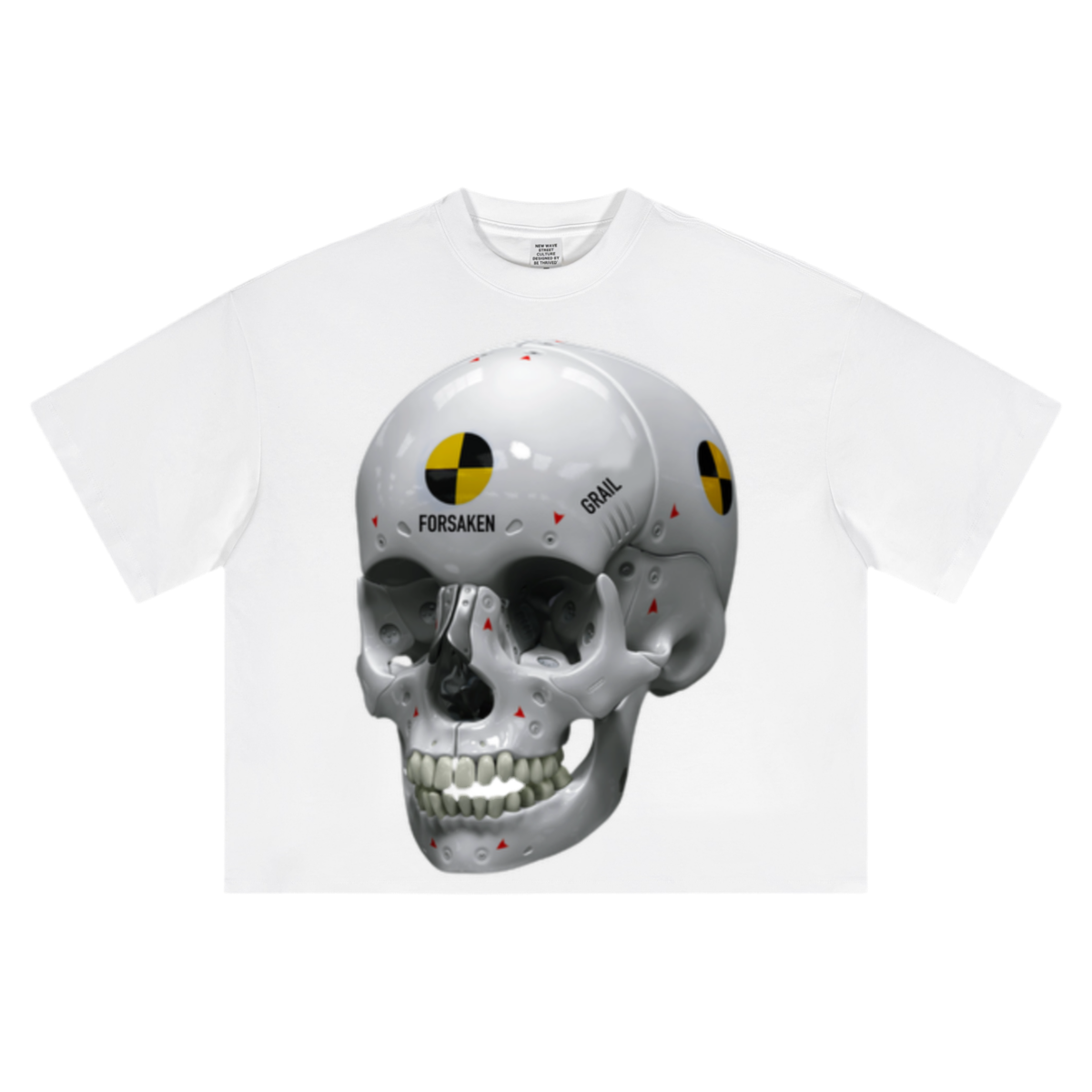 ‘Test Dummy’ Unisex Short-Sleeved Oversized Cropped T-Shirt