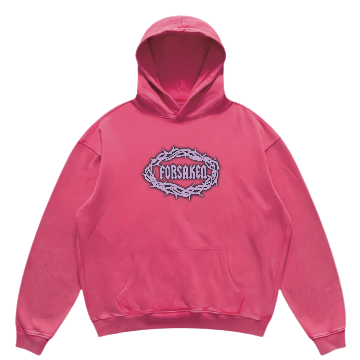 ‘FORSAKEN-WOK’ Unisex Super Heavyweight Oversized Faded Hoodie