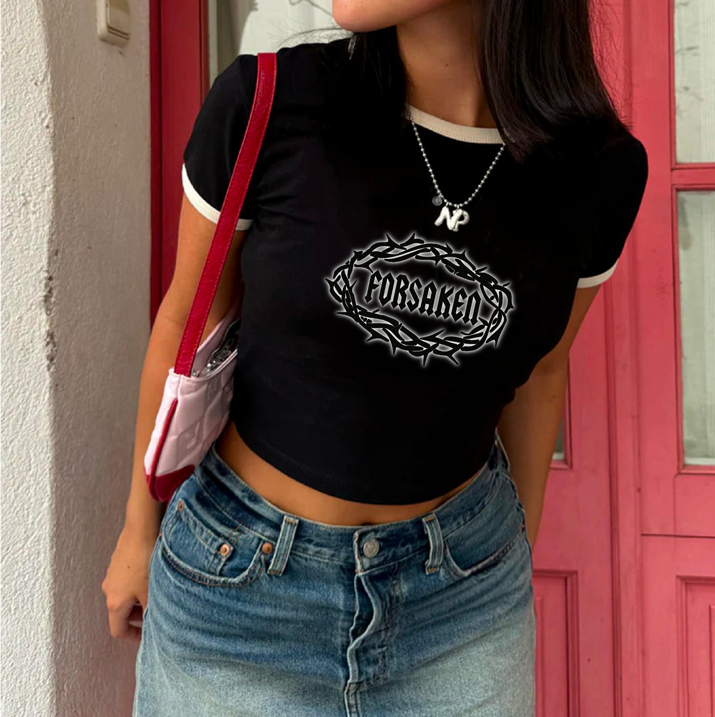 ‘2 Tone Thorn’ Core Baby Tee Color Ribbing(200GSM)