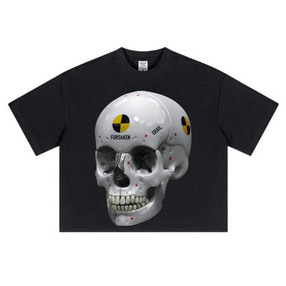 ‘Test Dummy’ Unisex Short-Sleeved Oversized Cropped T-Shirt