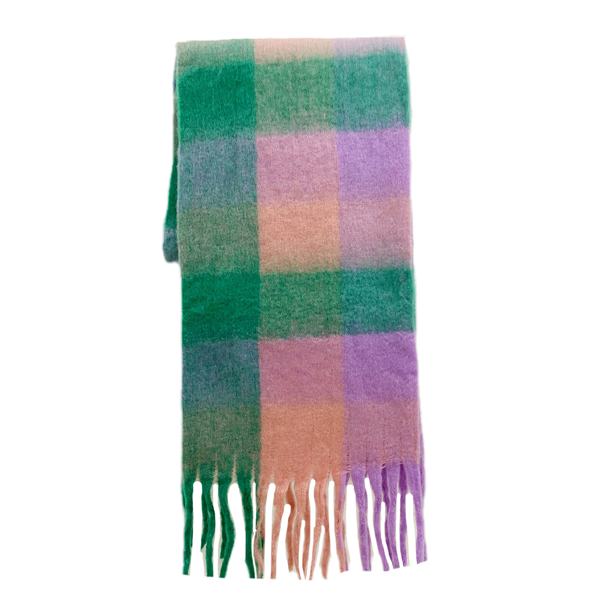 ‘Forsaken Skittles’ Cashmere Tassel Rainbow Scarf