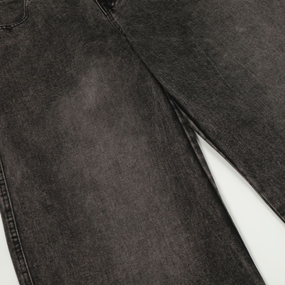 ‘Forsaken Wasted Waists’ Unisex Design Wide Leg Jeans