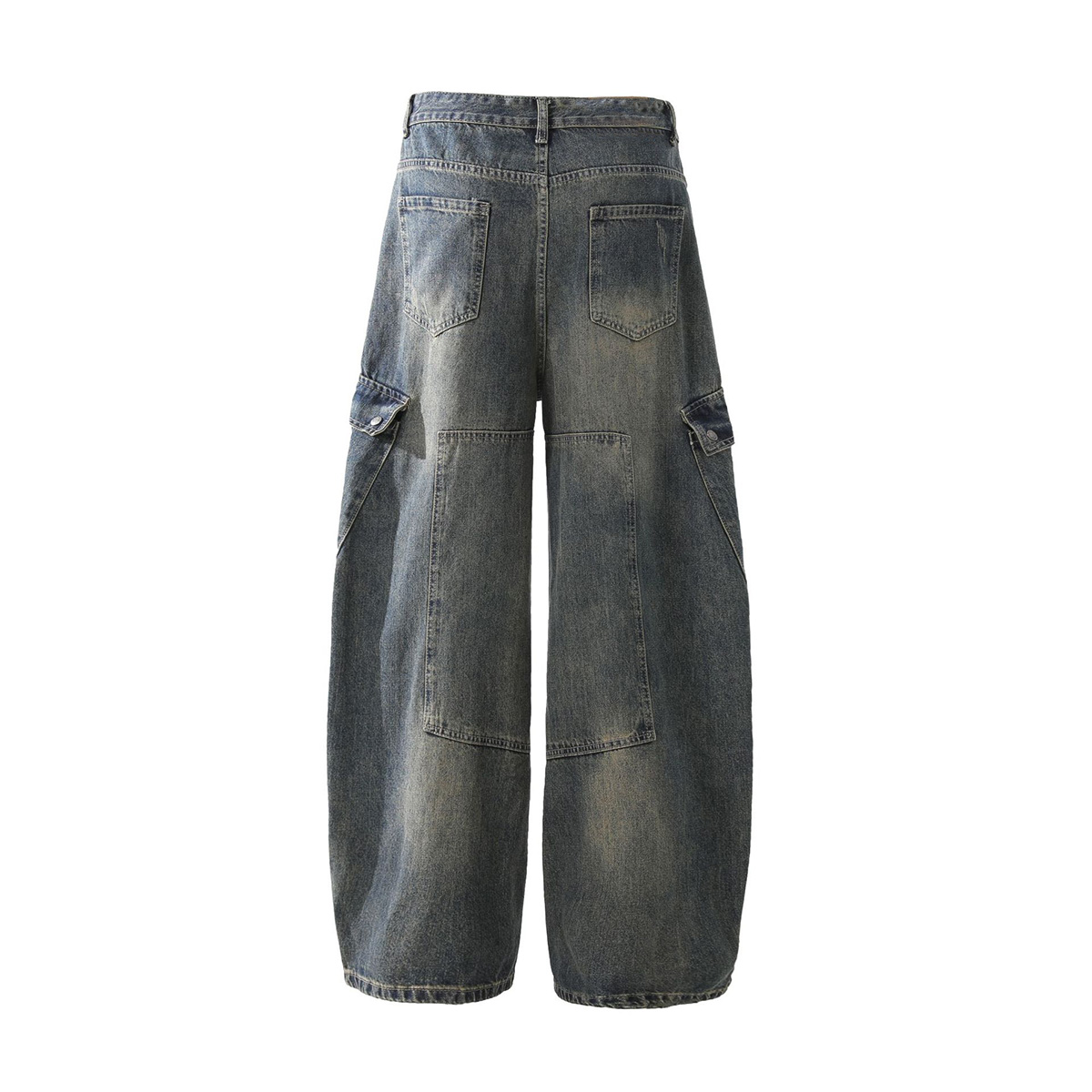 ‘Forsaken Artillery’ Cargos Heavyweight Multi-Pocket Washed Vintage Loose Jean