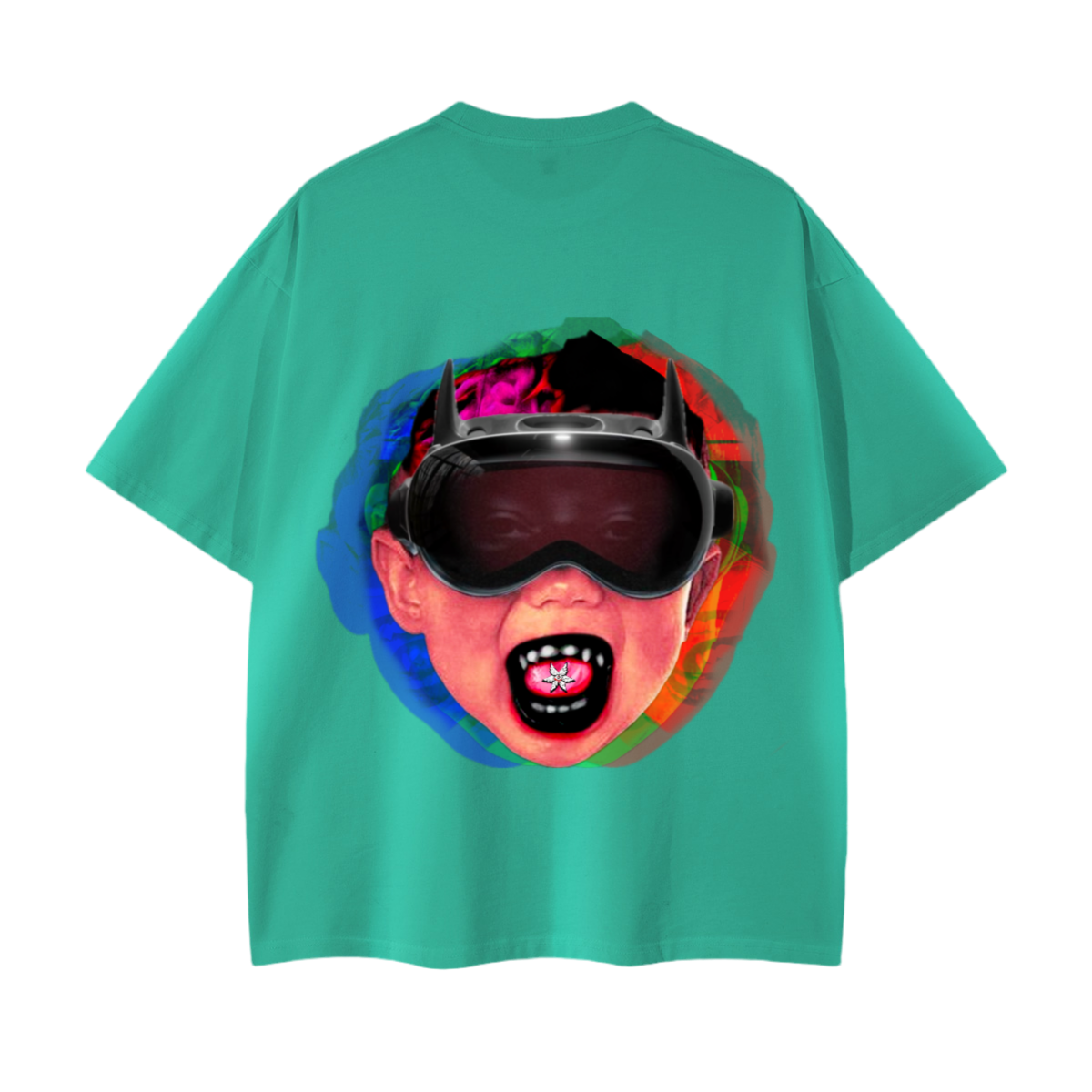 ‘Forsaken Raver’ Unisex Glow in the Dark Oversized T-Shirt(240GSM)
