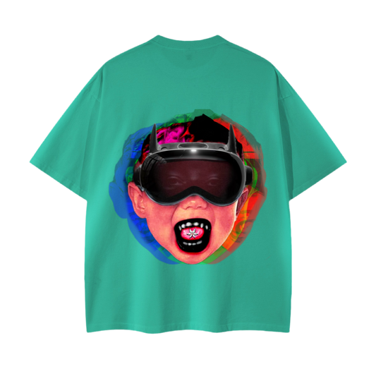 ‘Forsaken Raver’ Unisex Glow in the Dark Oversized T-Shirt(240GSM)
