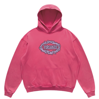 ‘FORSAKEN-WOK’ Unisex Super Heavyweight Oversized Faded Hoodie