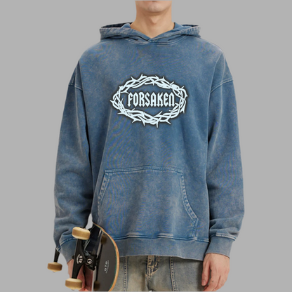 ‘PERISH 30’ Unisex Super Heavyweight Oversized Faded Hoodie(440GSM)