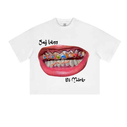 ‘Last Supper Grillz’ Oversized Cropped T-Shirt