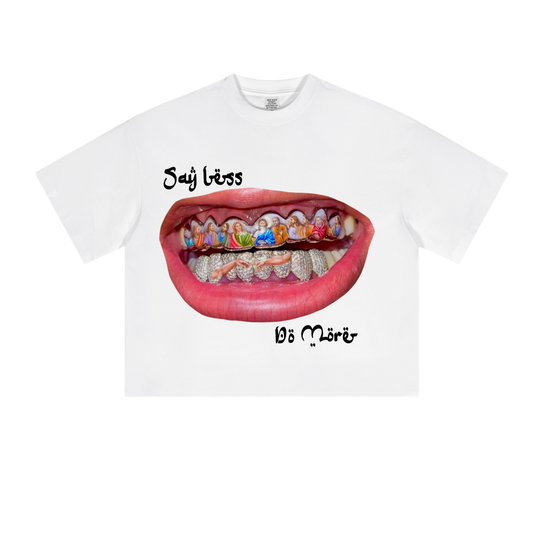 ‘Last Supper Grillz’ Oversized Cropped T-Shirt