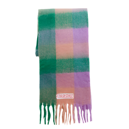 ‘Forsaken Skittles’ Cashmere Tassel Rainbow Scarf