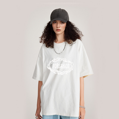 ‘Forsaken Raver’ Unisex Glow in the Dark Oversized T-Shirt(240GSM)
